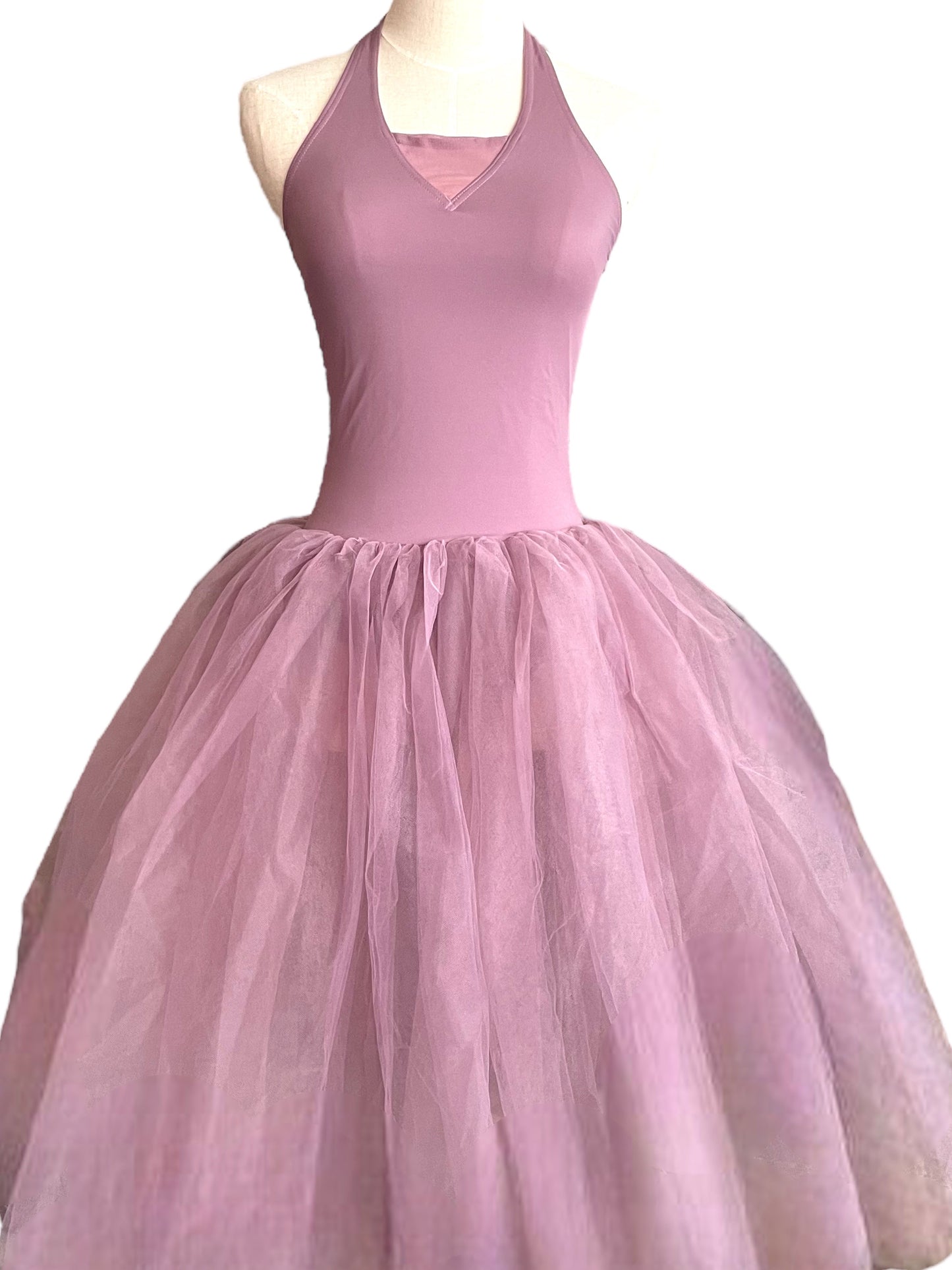 ROMANTIC BALLET HALTER DRESS