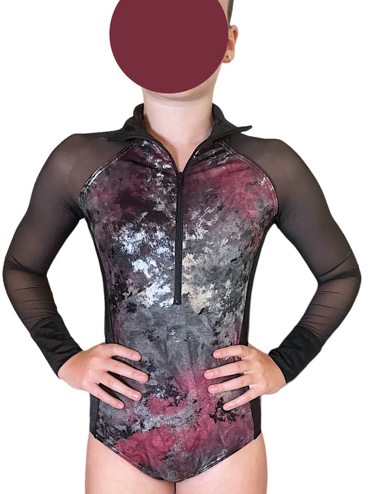 SPLATTERED METALLIC LEOTARD-NV12029