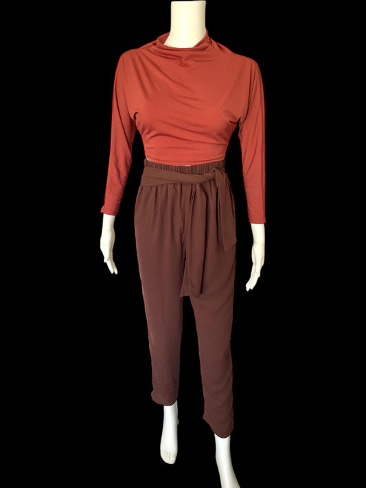 PAPERBAG TIE WAIST PANTS-AH10783