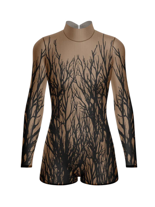 LONG SLEEVE BRANCHES BIKETARD