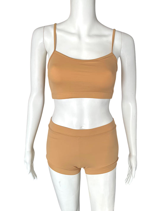 BANDED BOTTOM BOOTY SHORTS-MT2893