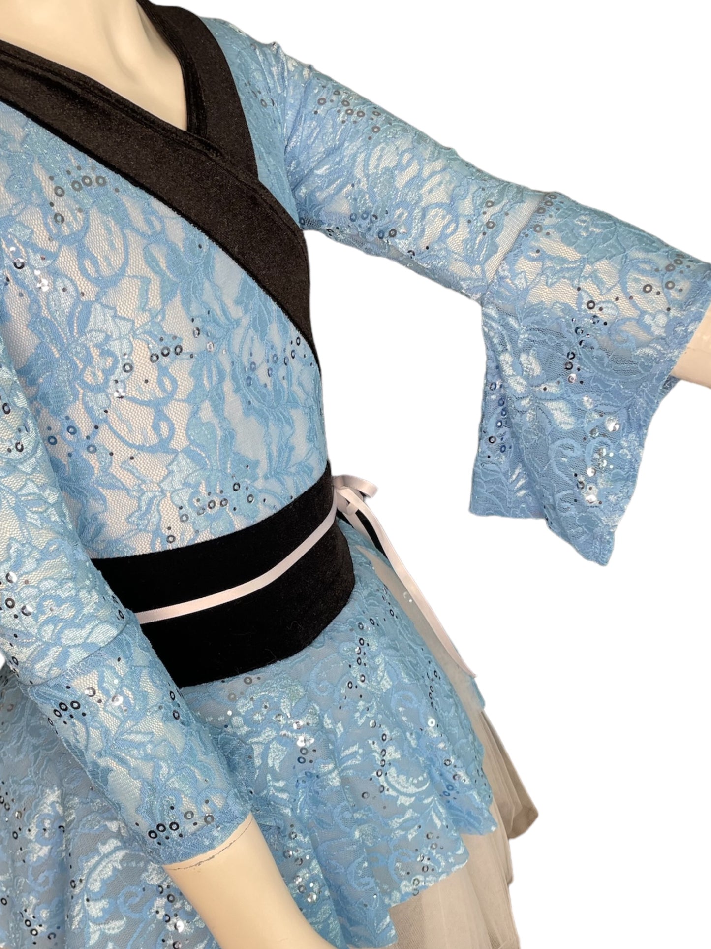 BLUE KIMONO INSPIRED DRESS