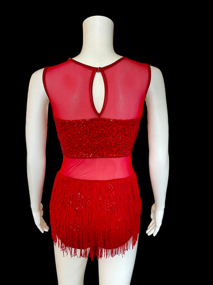 SEQUIN LEOTARD WITH FRINGE-SQ10738