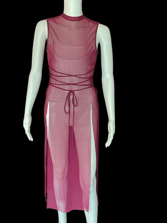 MIDI OVERDRESS WITH LACES-11004