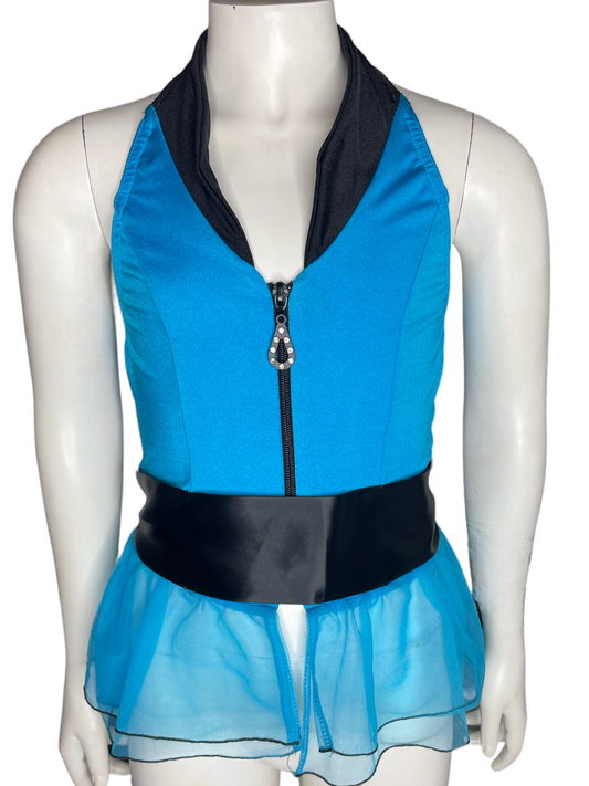 TURQUOISE HALTER TOP