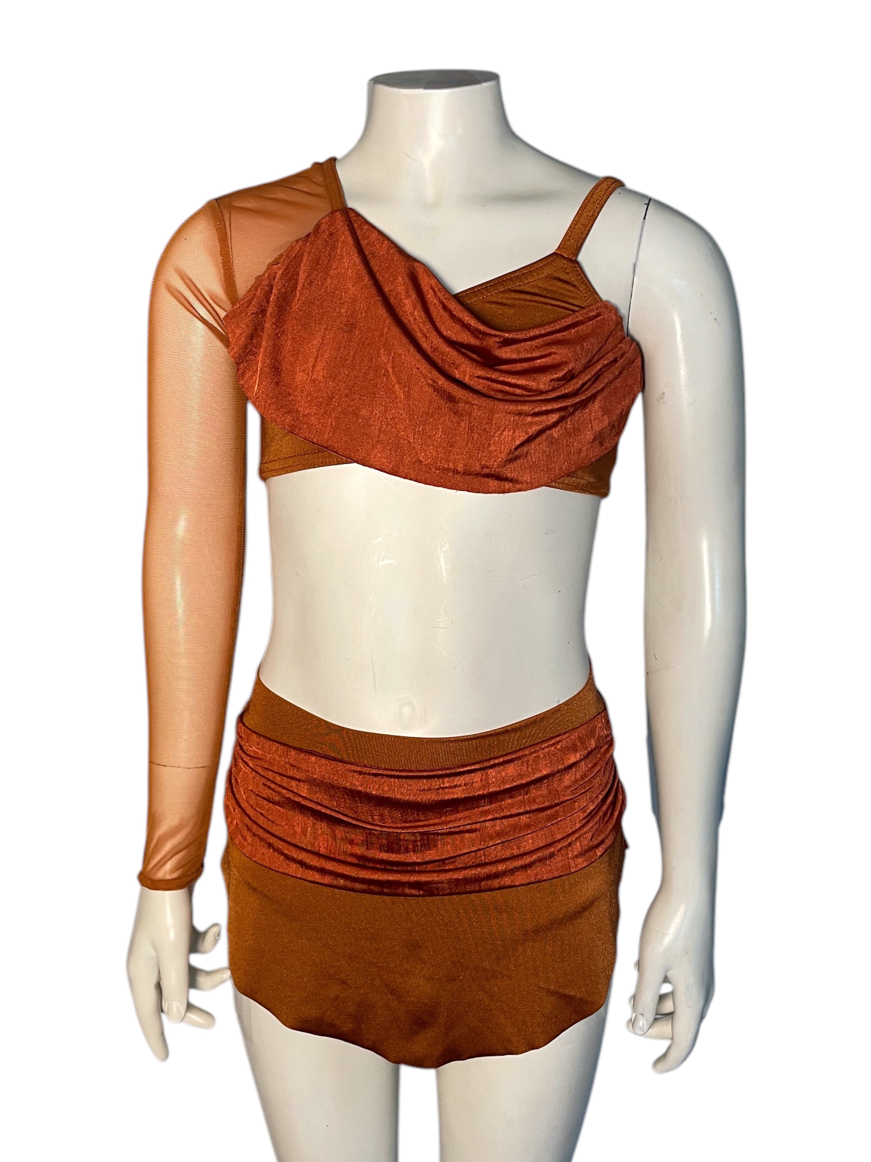 BURNT ORANGE KELLE TWO PIECE – The Dance Rack