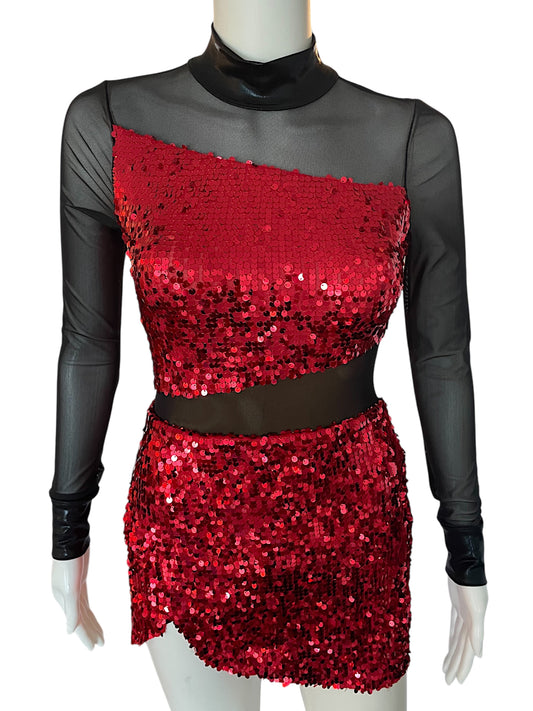 ULTRA SPARKLE WRAP FRONT DRESS-11734