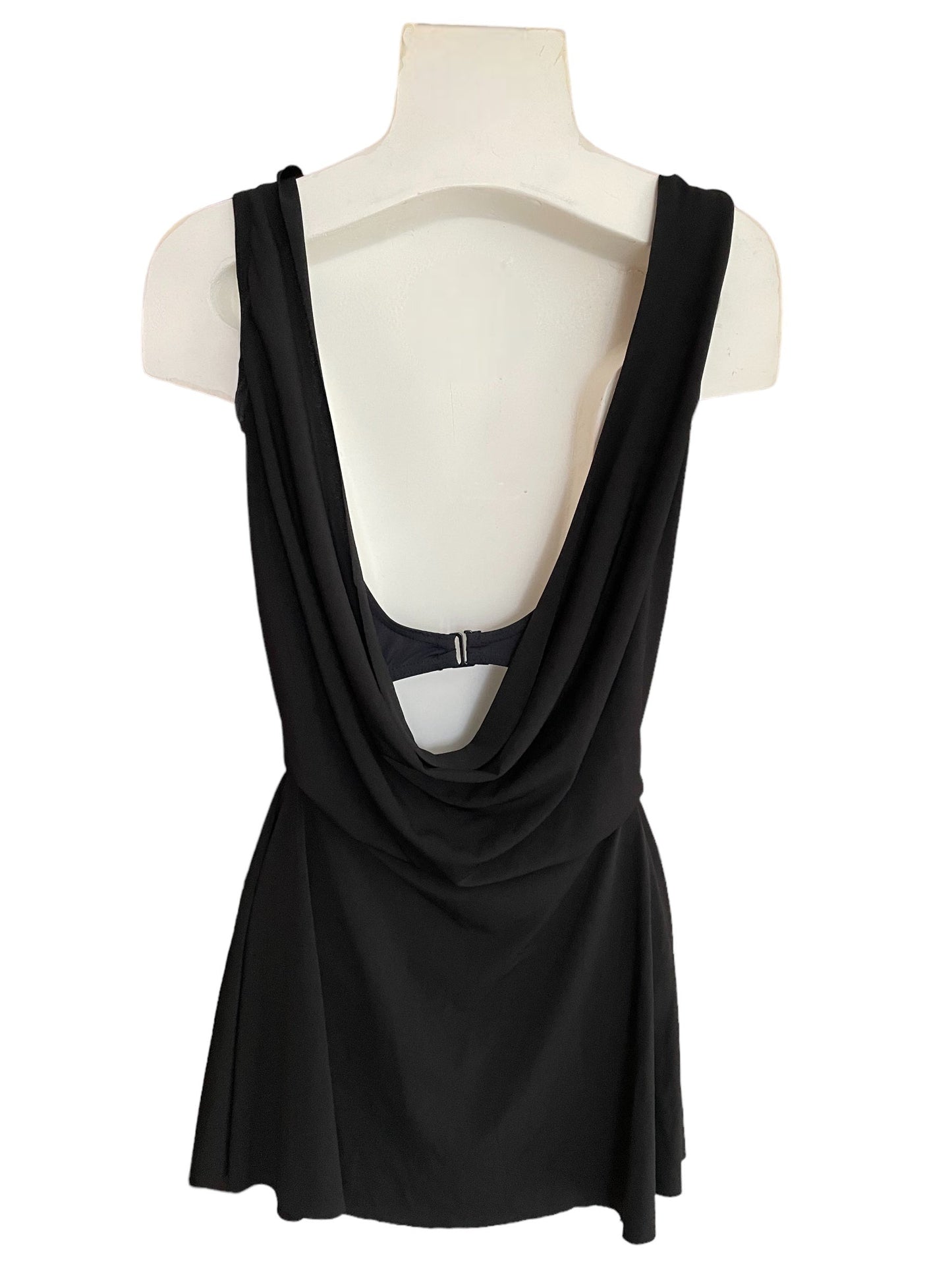 MATTE JERSEY DRESS WITH DRAPE-D10445