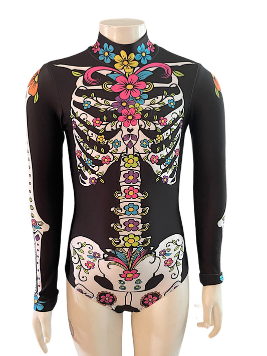 DAY OF THE DEAD LONG SLEEVE LEOTARD