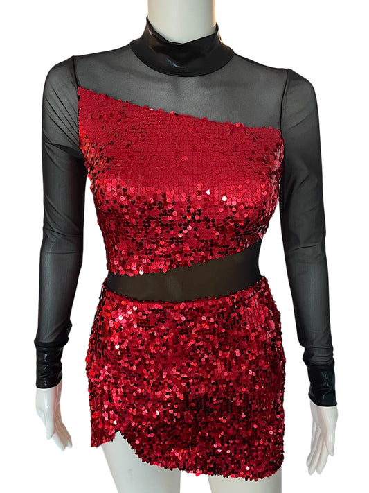ULTRA SPARKLE WRAP FRONT DRESS-11734