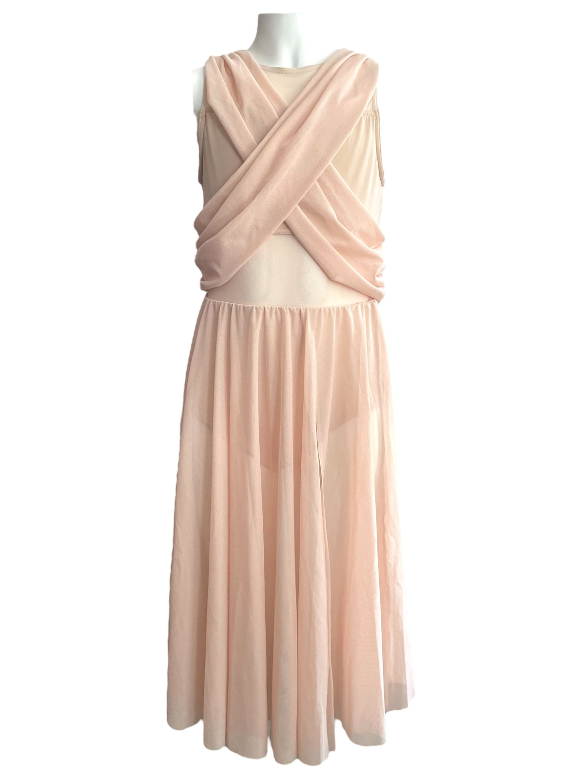 MESH WRAP MIDI DRESS-D11003