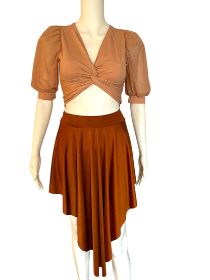 SHADES of EMOTION TOP, COPPER SKIRT and BRIEF