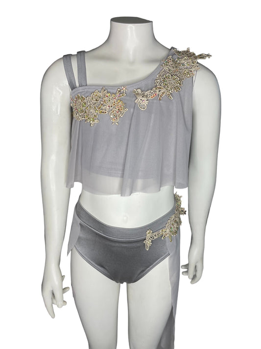 ASYMMETRICAL BRA TOP AND SKIRT-SH11437