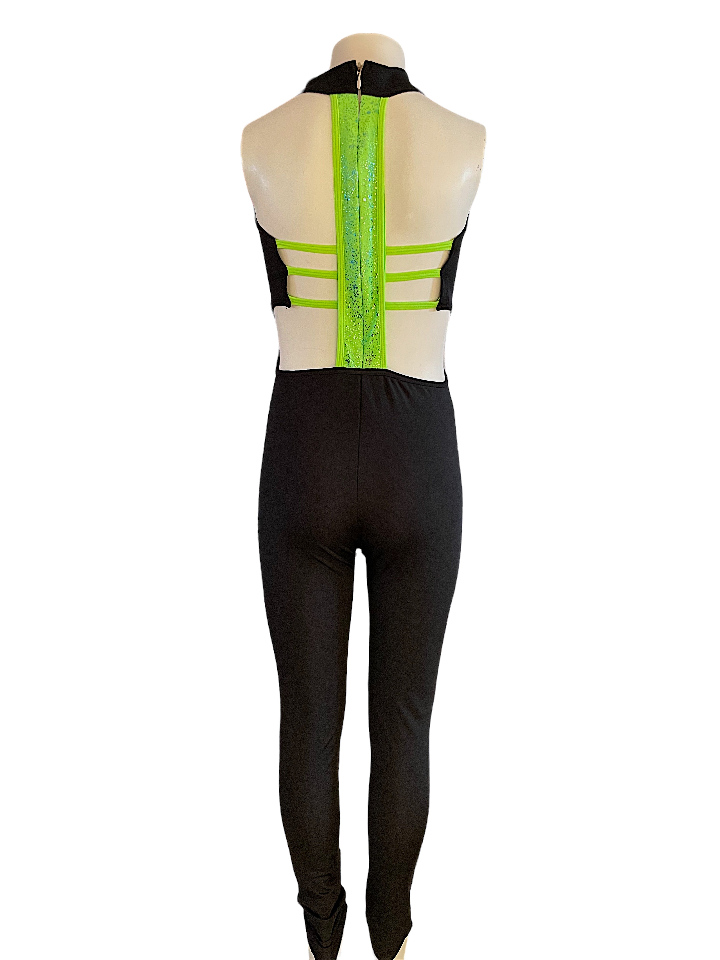 NEON AND BLACK UNITARD – The Dance Rack