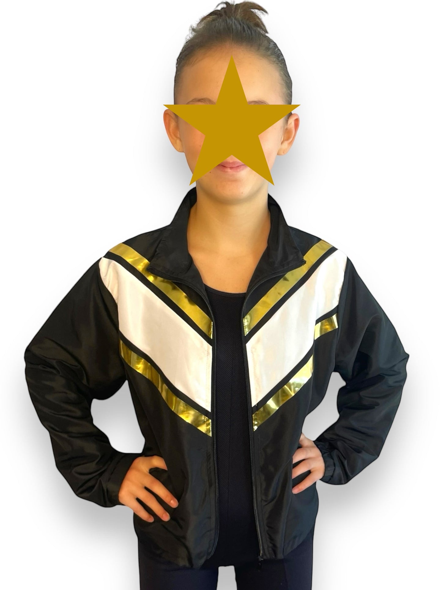 METALLIC CHEVRON JACKET