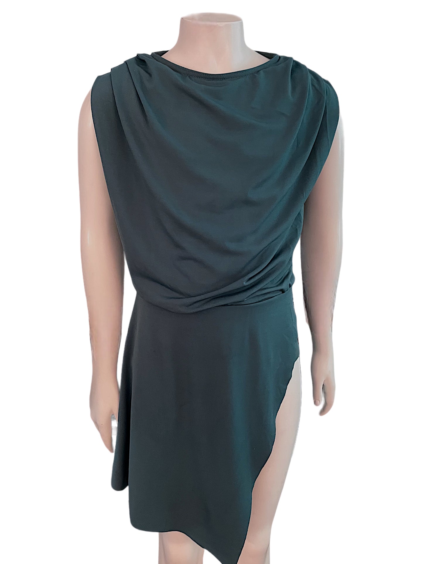 RUCHED MATTE JERSEY DRESS-D12795