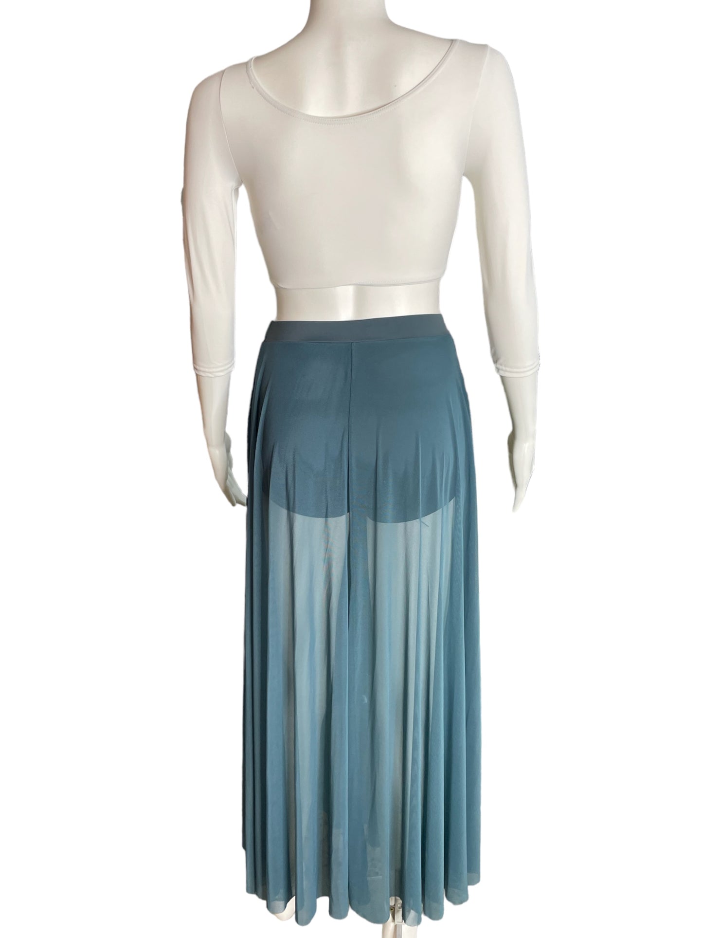 HIGH WAIST MESH MAXI SKIRT- S7823