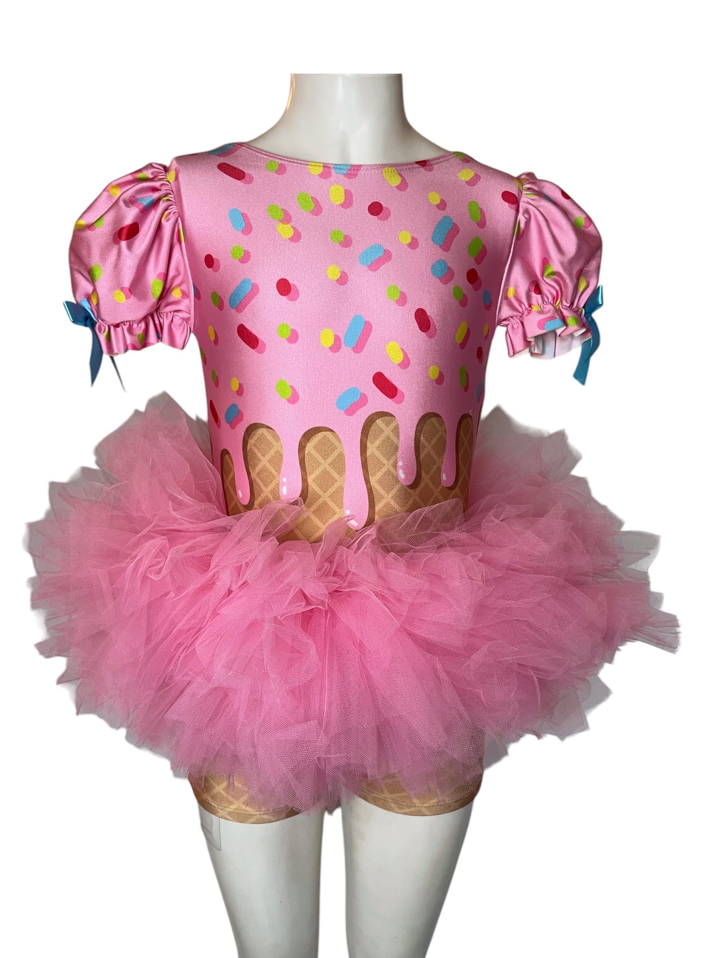 ICE CREAM LYCRA PUFF SLEEVE BIKETARD