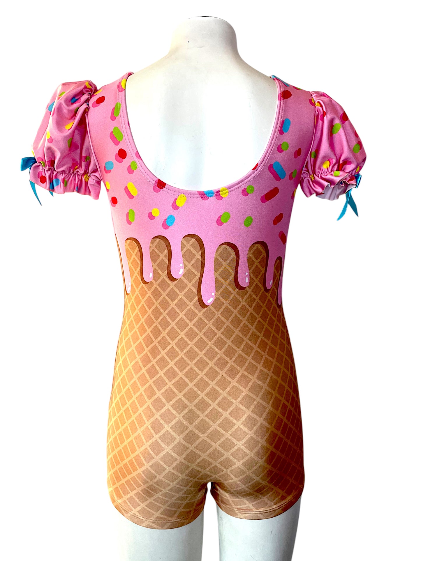 ICE CREAM LYCRA PUFF SLEEVE BIKETARD