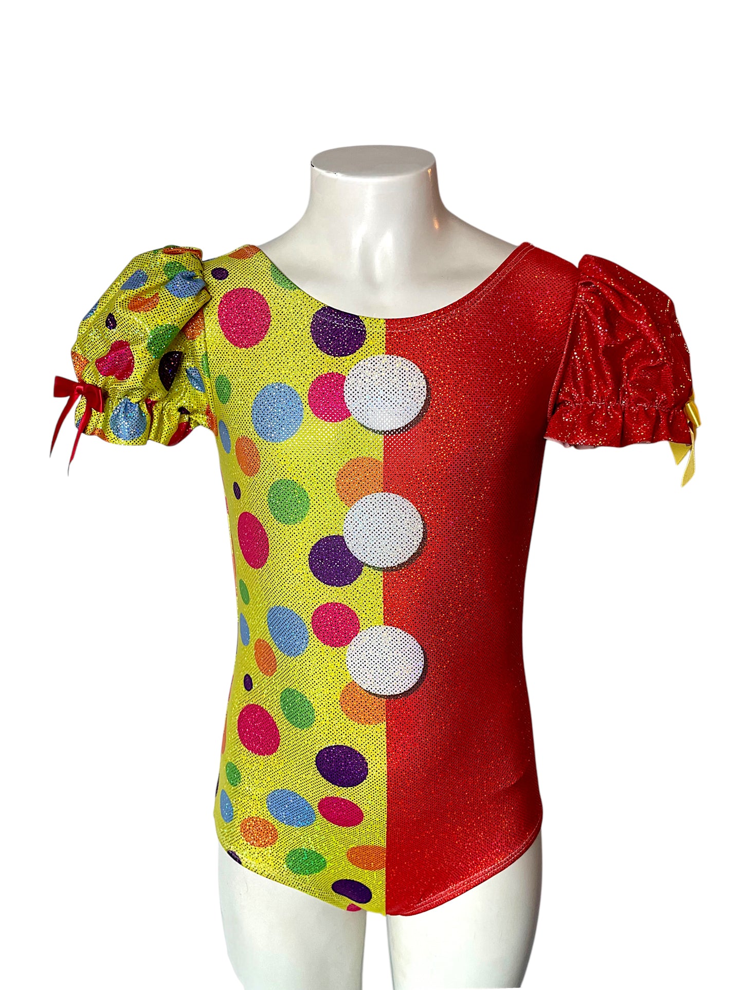 CLOWNING AROUND PUFF SLEEVE LEOTARD