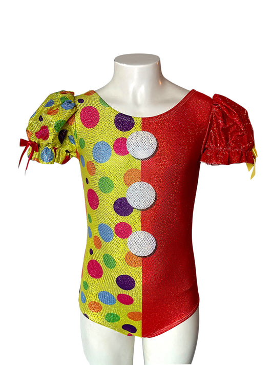 CLOWNING AROUND PUFF SLEEVE LEOTARD