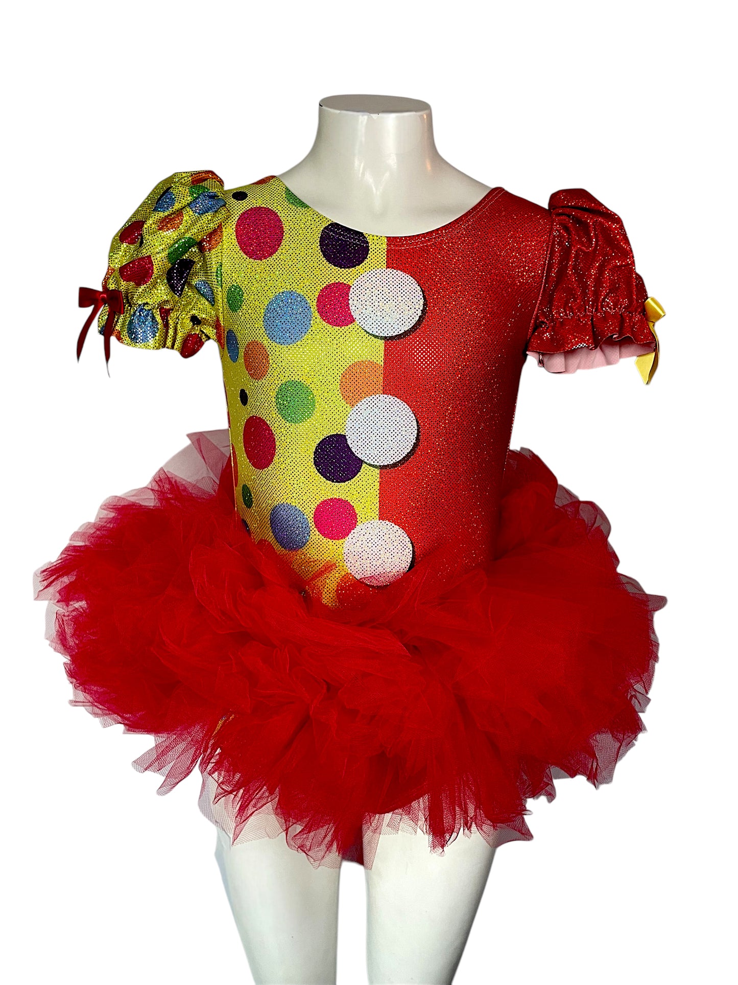 CLOWNING AROUND PUFF SLEEVE LEOTARD