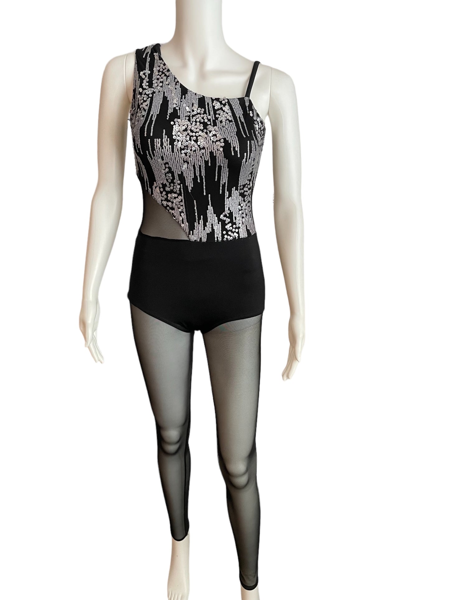 PEWTER LEO AND MESH LEGGINGS