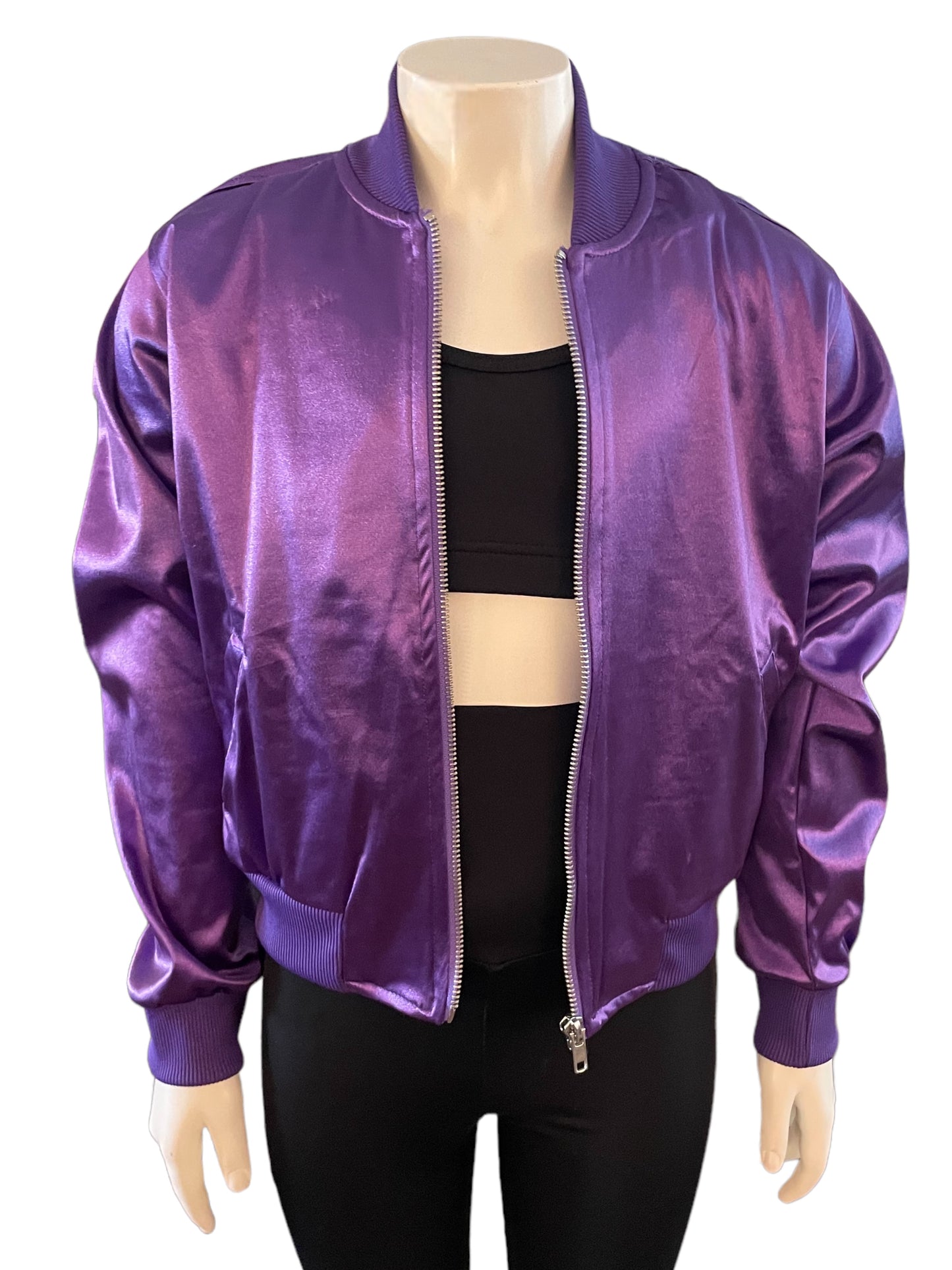 SATIN BOMBER JACKET-9885