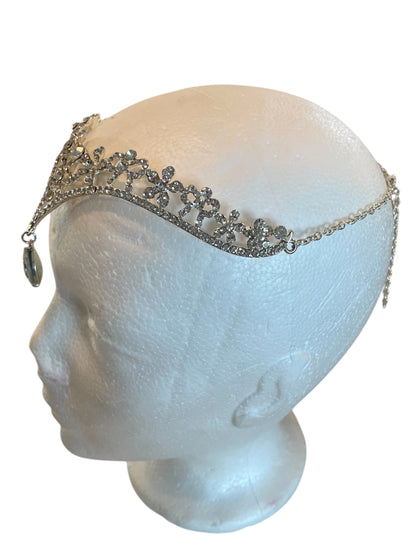 FRONTLET SILVER CRYSTAL HEADPIECE