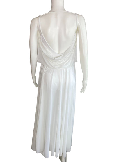 DOUBLE COWL MESH MAXI DRESS-10454