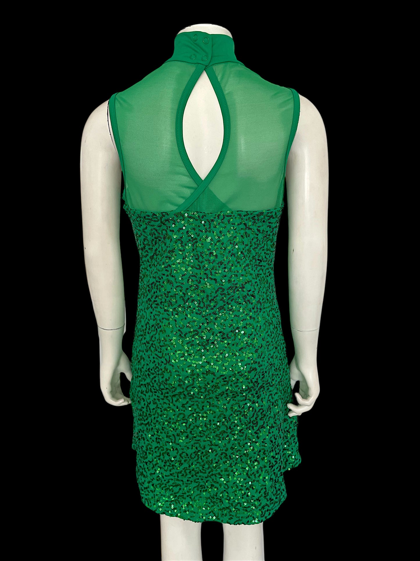 SLEEVELESS SEQUIN PERFORMANCE DRESS-D11024