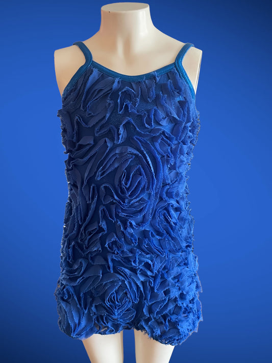 3D ROSETTE DRESS WITH ATTACHED SHORTS