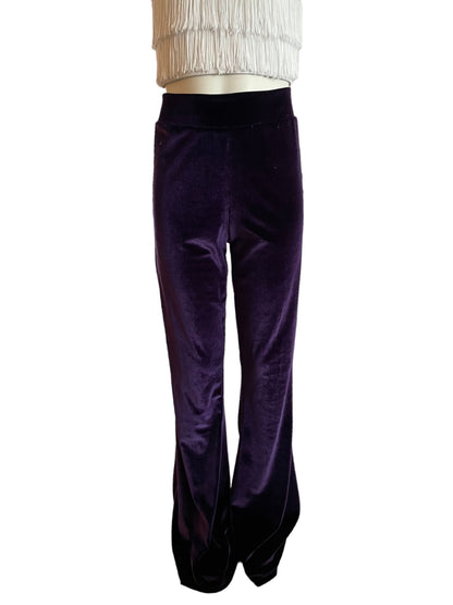 VELOUR FLARED LEGGINGS