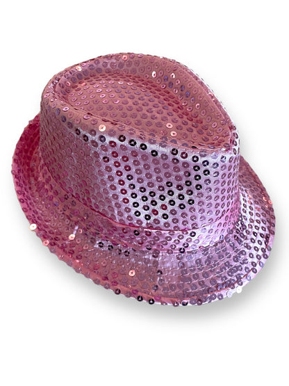 PINK SEQUIN FEDORA