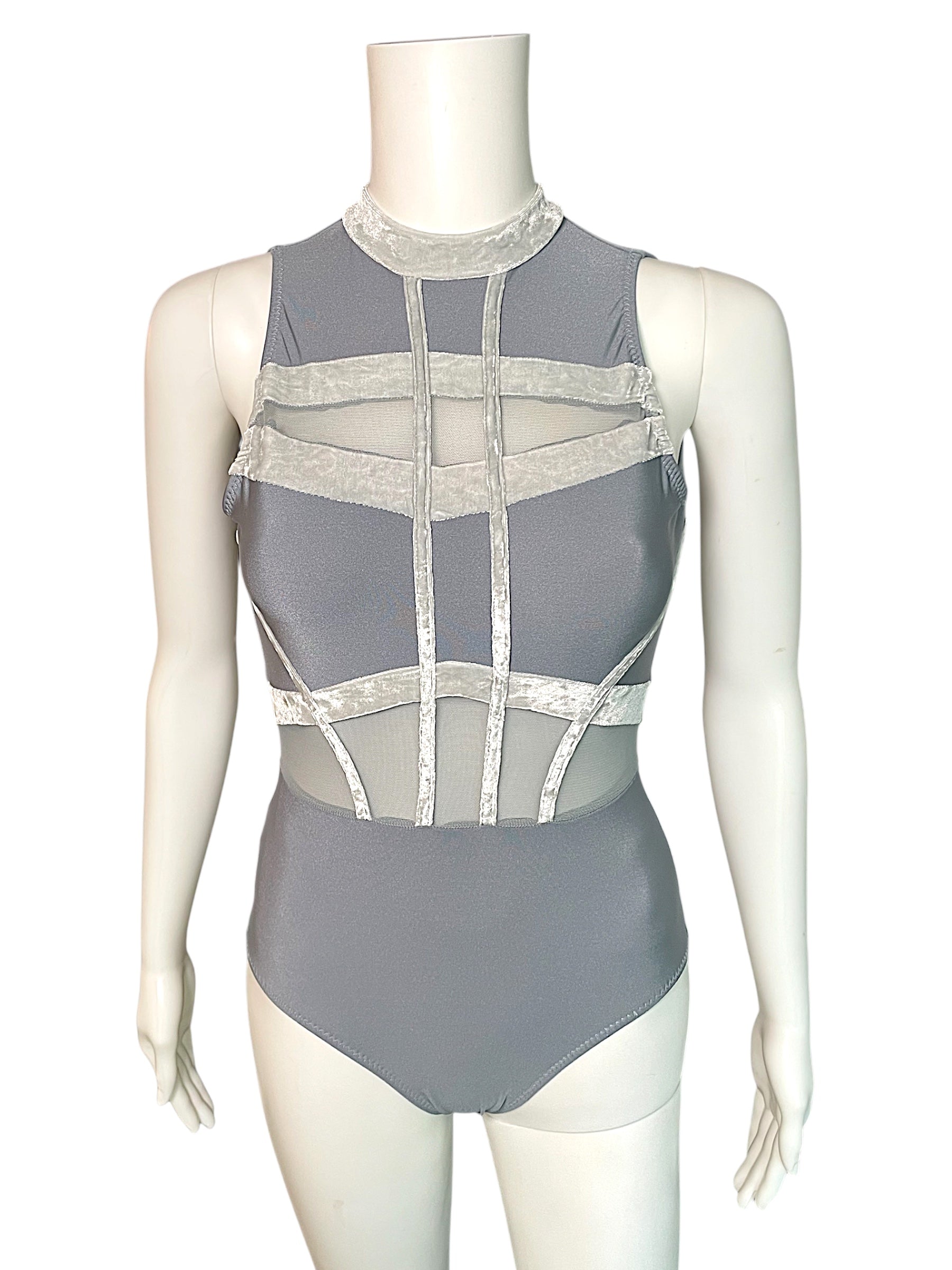 SILVER LEOTARD - CURTAIN CALL  P675