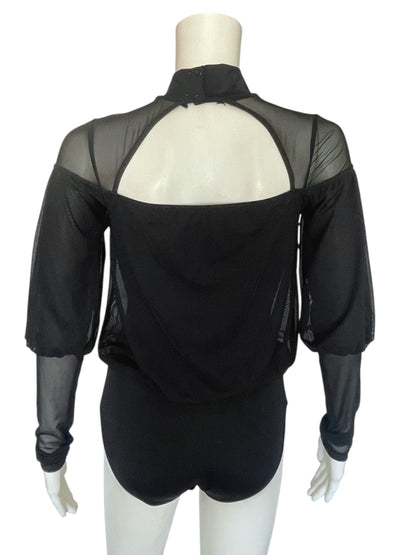 LONG SLEEVE MESH TOP LEOTARD-MT11419