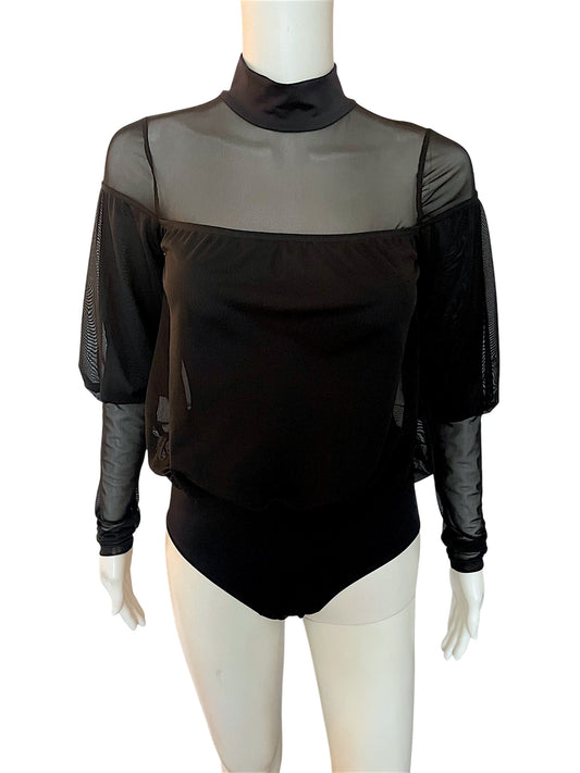 LONG SLEEVE MESH TOP LEOTARD-MT11419