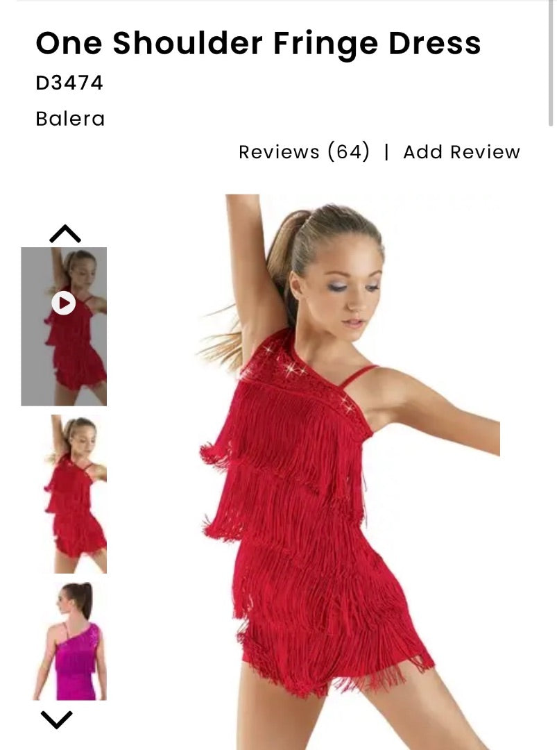 ONE SHOULDER FRINGE-D3474